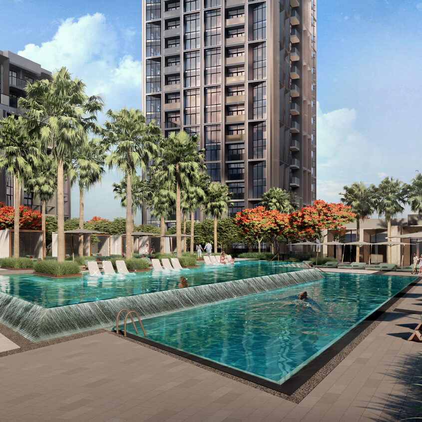 design quarter d3 pool area view ext 11 mar 2023