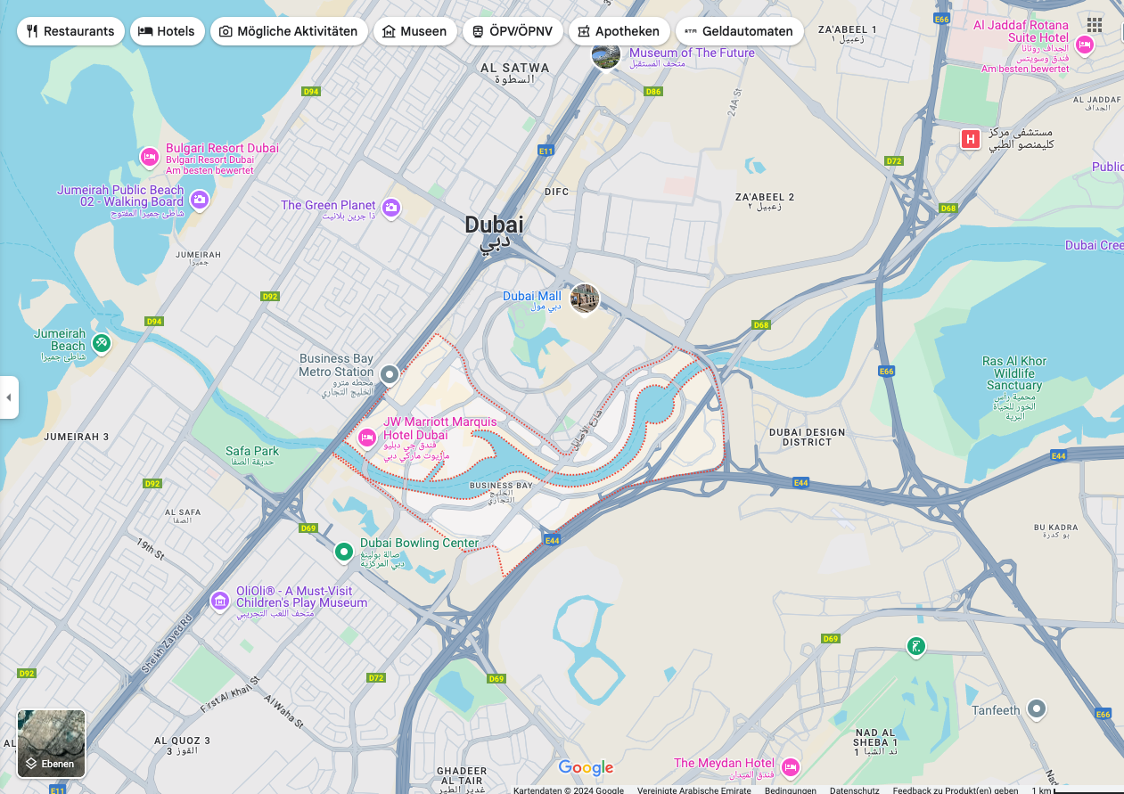 dubai business bay map