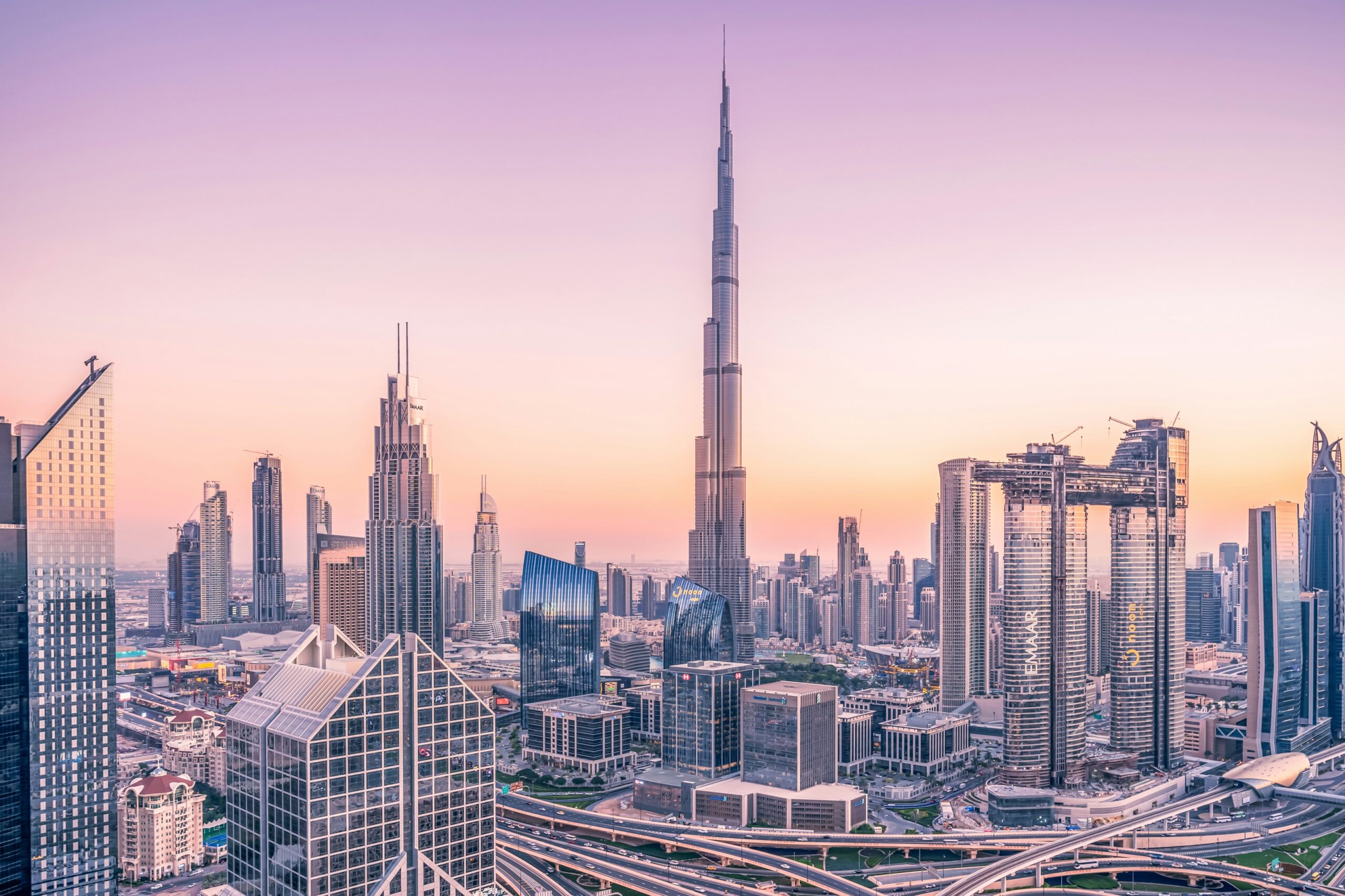 dubai downtown sunset