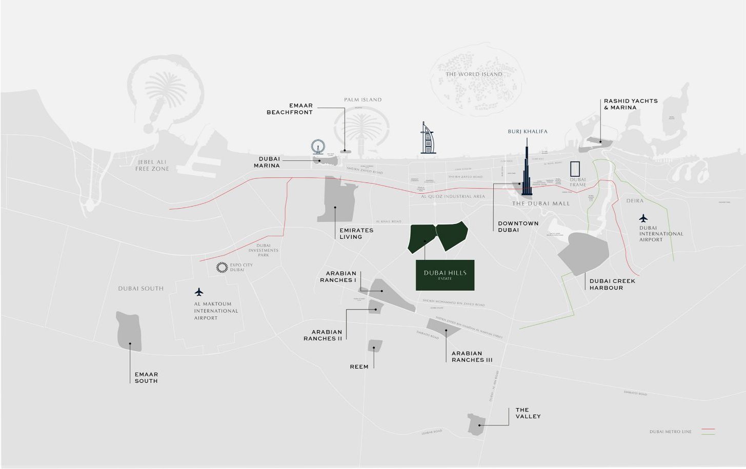 dubai hills map