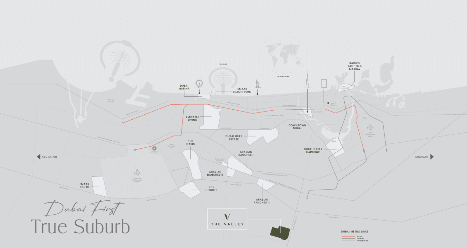 emaar the valley location